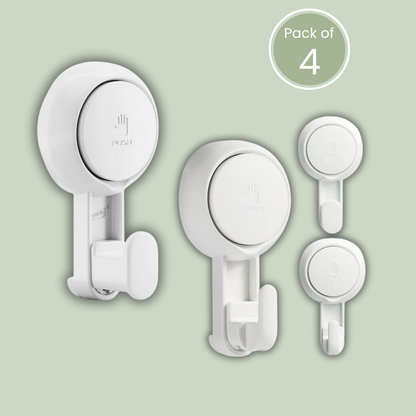Suction Cup Wall Hooks (Pack of 4)