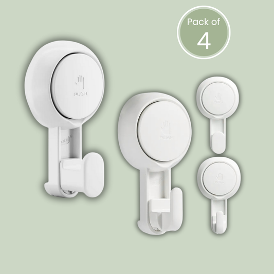 Suction Cup Wall Hooks (Pack of 4)