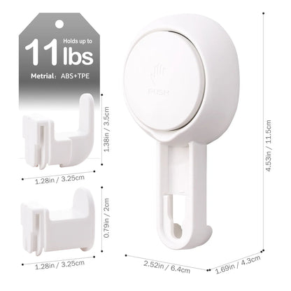 Suction Cup Wall Hooks (Pack of 4)